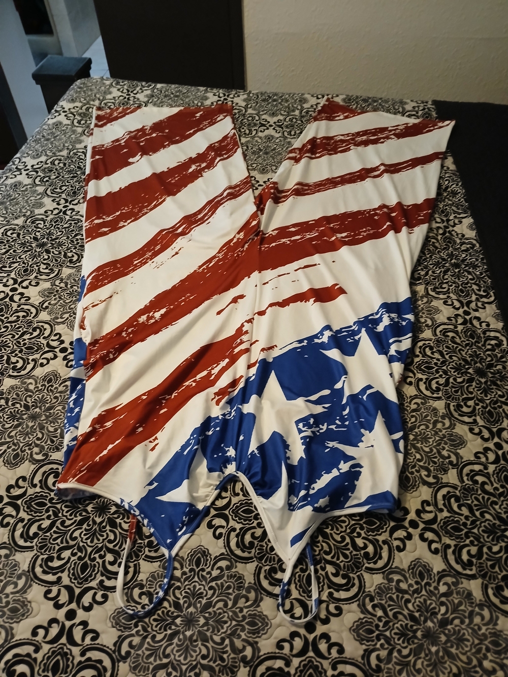 Patriotic Star & Stripes Jumpsuit Romper - Red White Blue